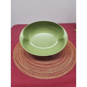 Lenox Ware Melmac Springtime 1969 Oval Serving Dish 9" With Handles Olive Green